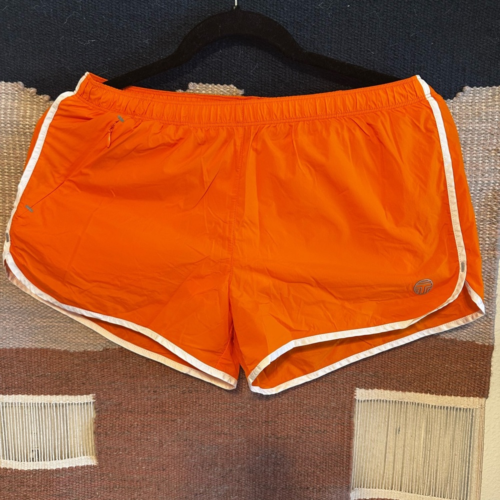 Tory Sport Orange Athletic Shorts with Retro Design